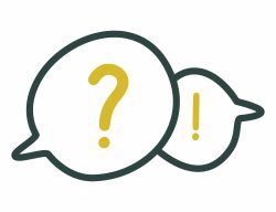 Sprechblase-Fragezeichen-Ausrufezeichen-petrol-gelb-Illustration-Sintje-Tramm